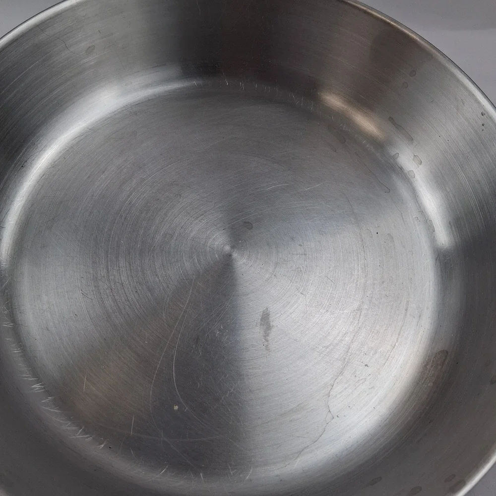 Revere‎ Ware 2059 Stainless Steel Vintage 9 Inch Fry Pan Korea Black Handle
